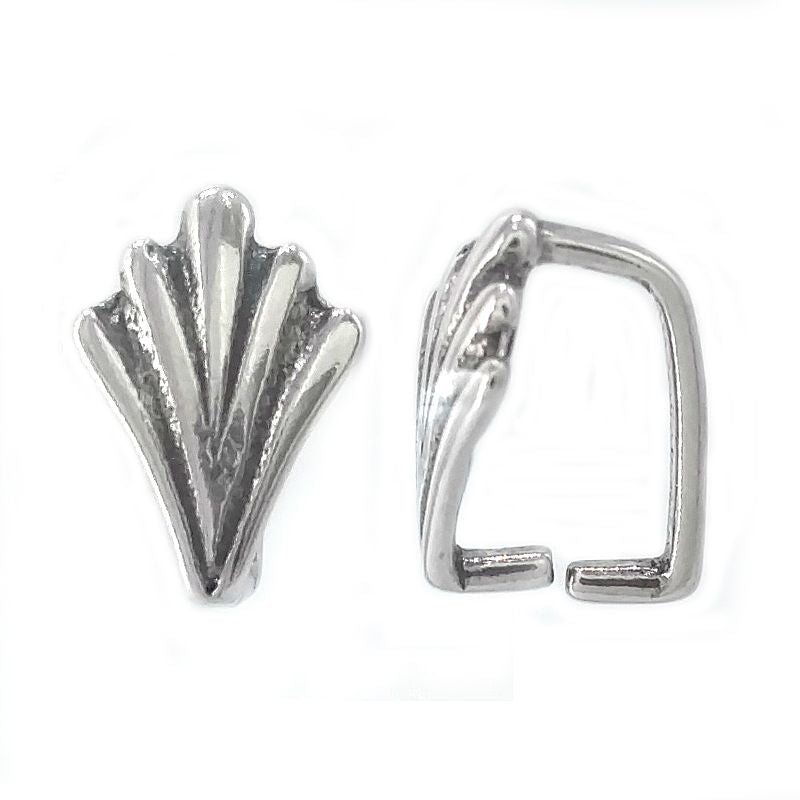 Sterling Silver Fleur-De-Lis Pinch Bail