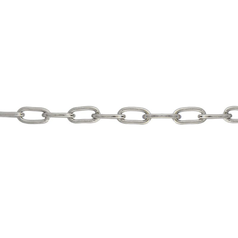 Stainless Steel Round Paperclip Chain - 4x2mm Links