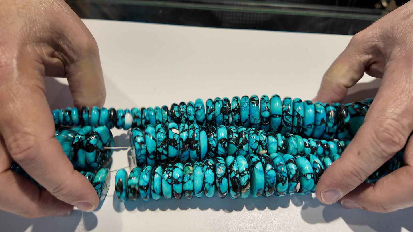 Composite Turquoise graduated approx 15" long. Treated
