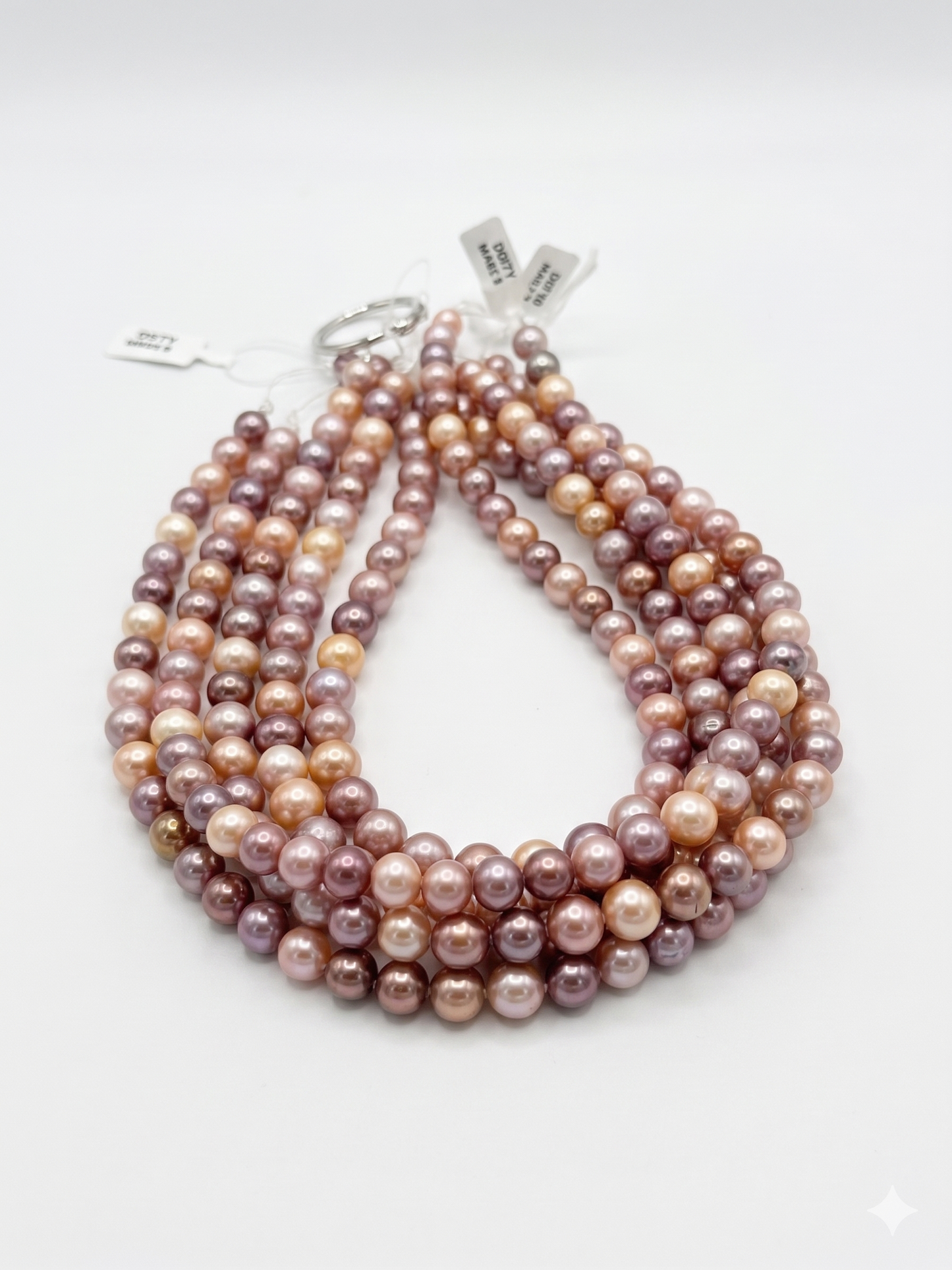 Edison Pearls, natural color "Purple, Pink, Golden" approx 15" 8-10mm. Great Luster