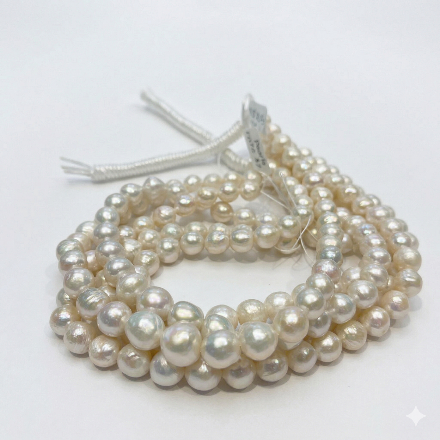 "Wrinkle" "Ripple" Pearls 10-12mm great luster, approx 15"