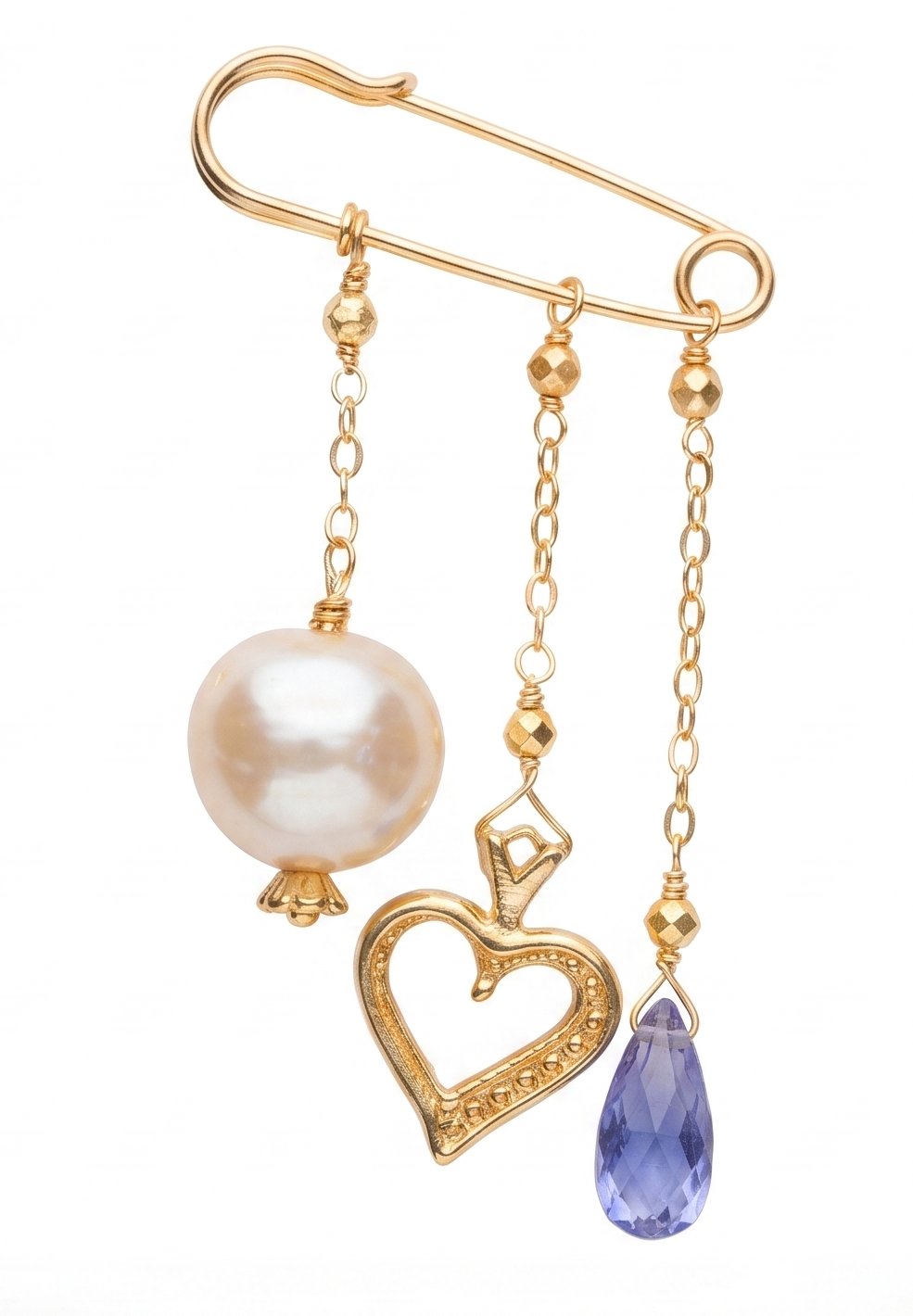 14/20 Yellow Gold-Filled Safety Pin, 1-1/4"