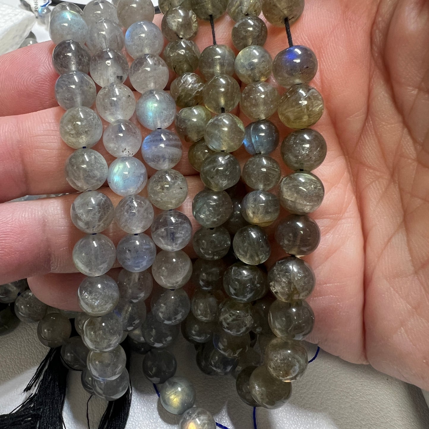 Labradorite Round Beads 8 millimeters 16" strands super nice