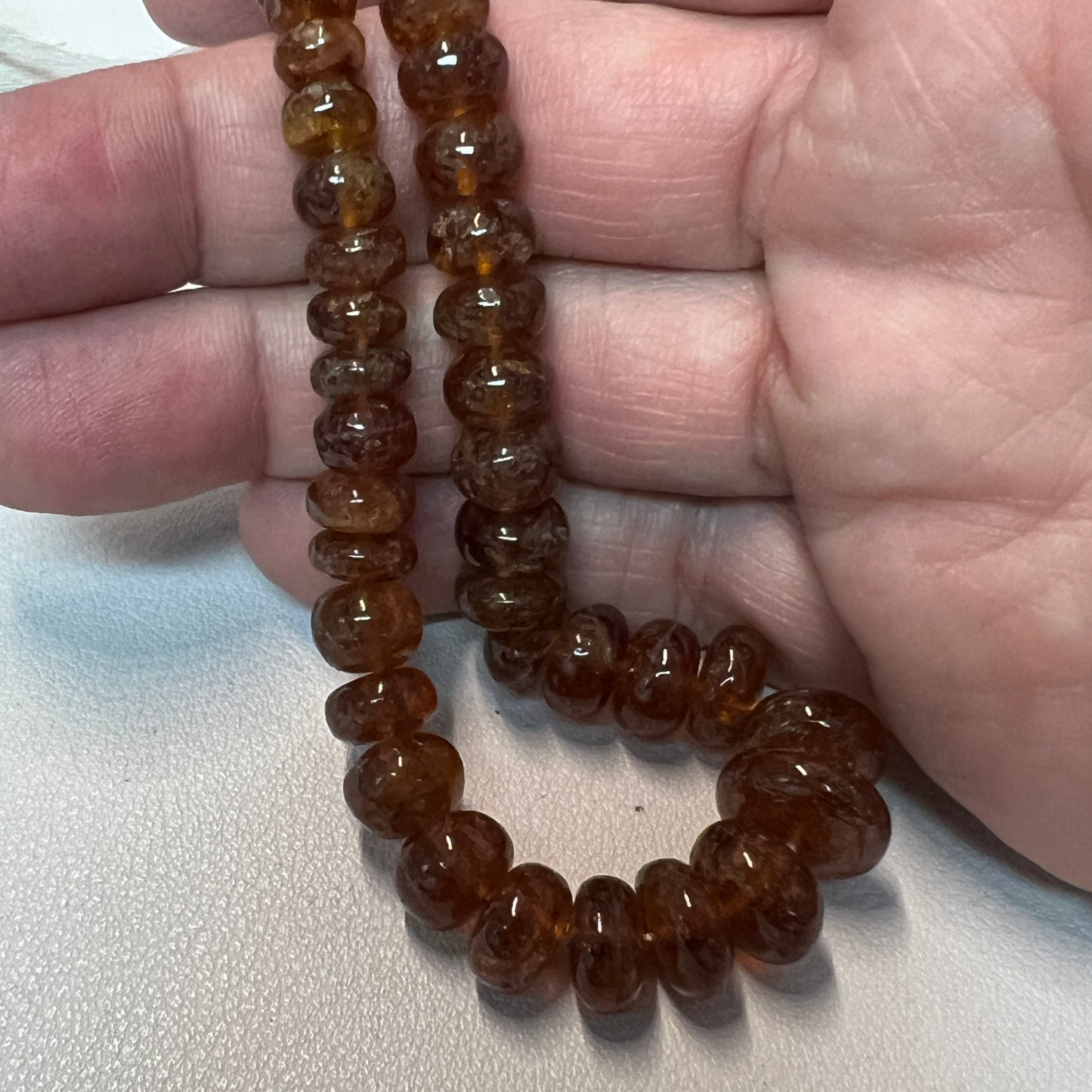Garnet Hessinite beads 4-12mm 16" Graduated