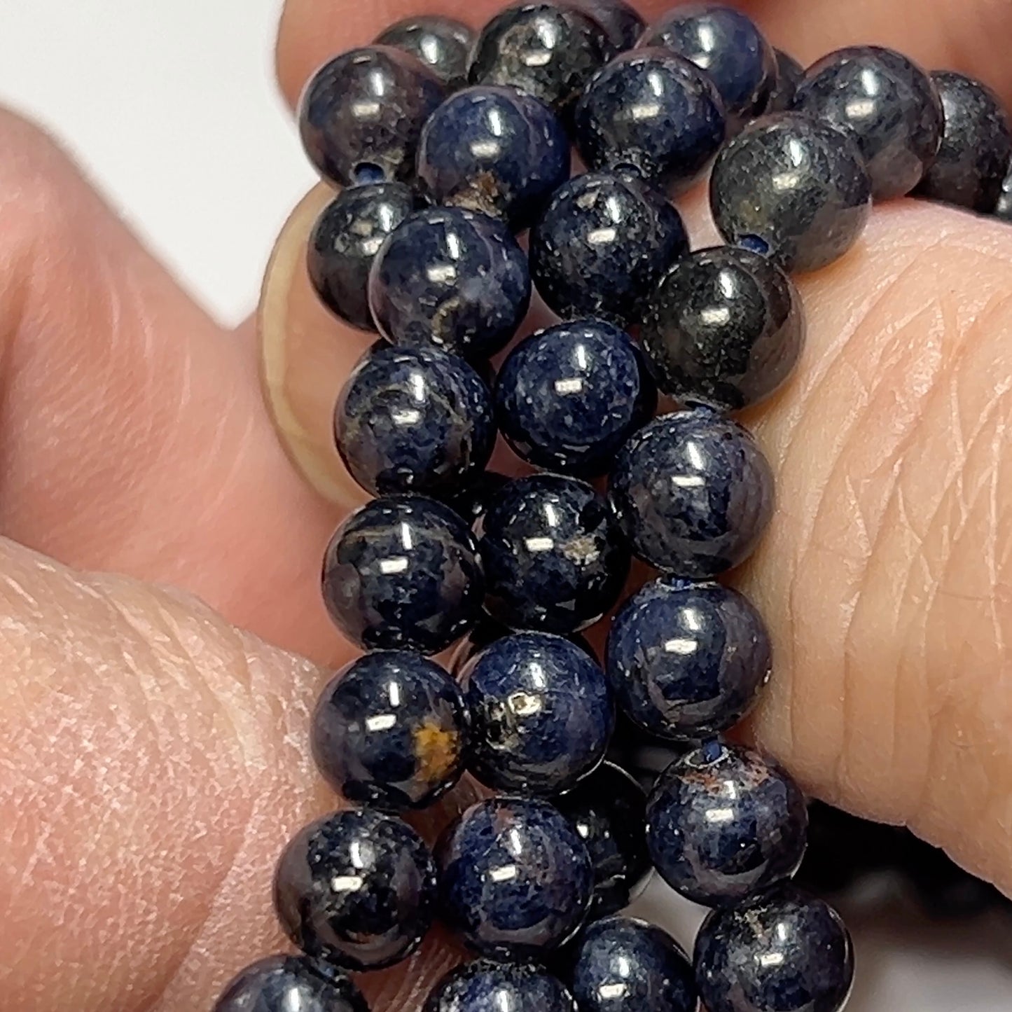 Sapphire Beads, genuine, no treatments 6mm 16"