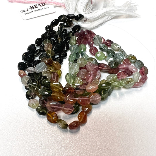 Tourmaline Beads 5x6 16" strands Super Nice Quality