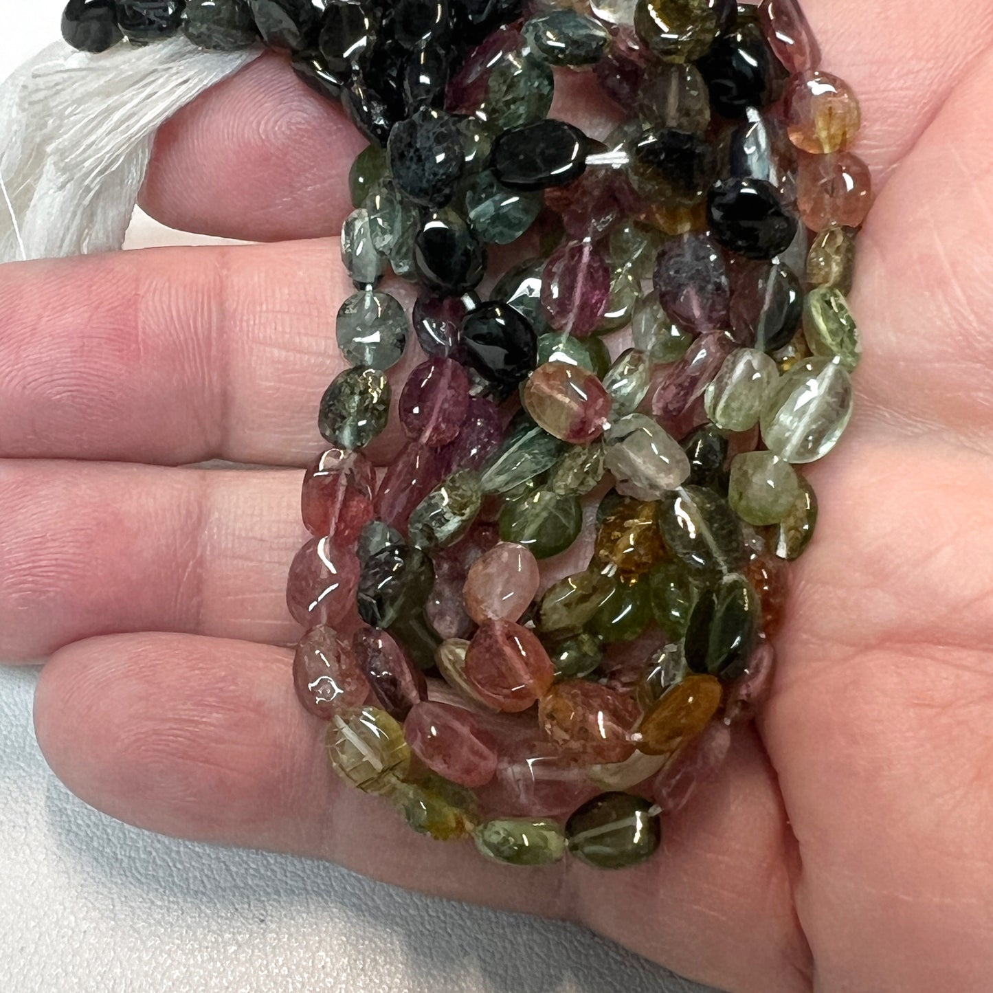 Tourmaline Beads 5x6 16" strands Super Nice Quality