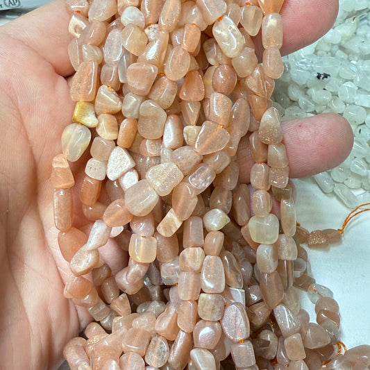 Sun and Moon Special! Moonstone and Sunstone deal! 16" 8 mm beads