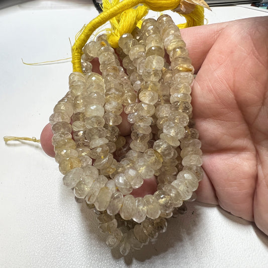 Rutilated Quartz 8mm 8" strands