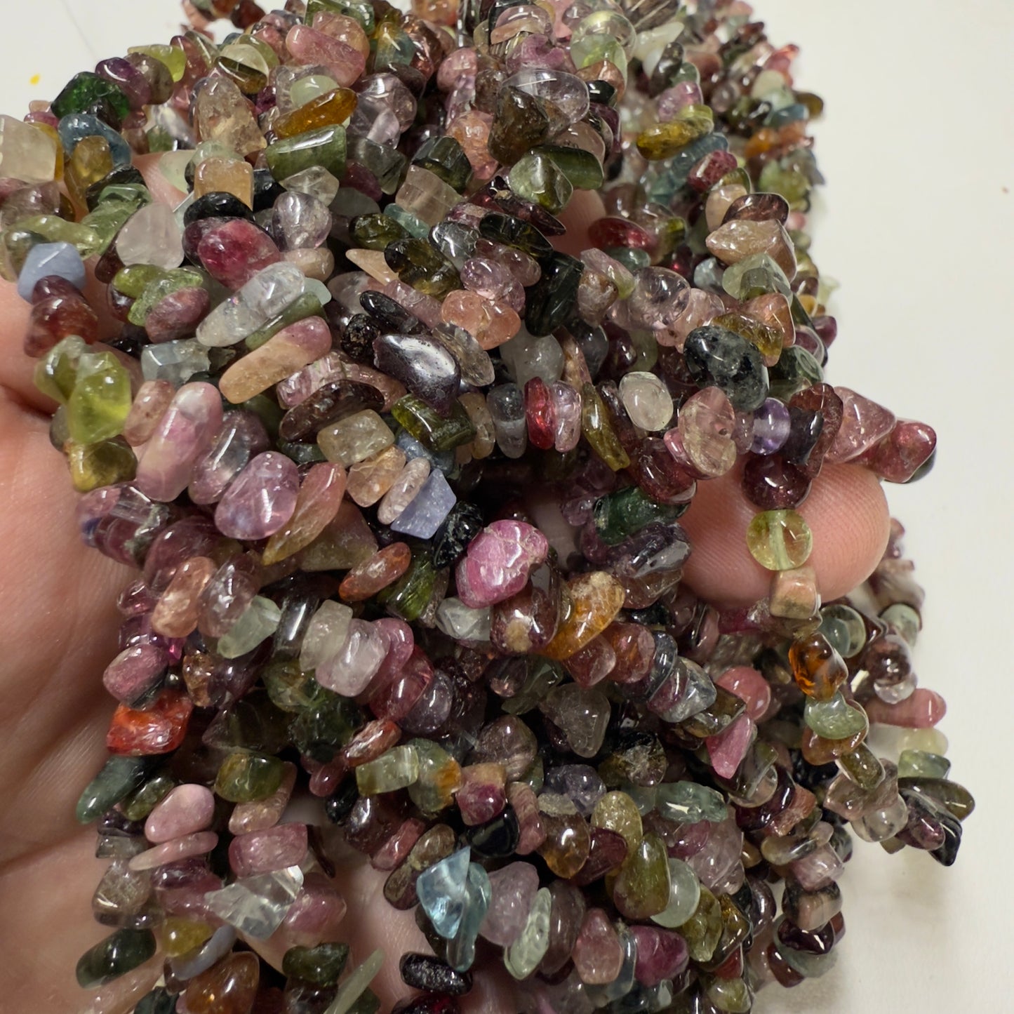 Tourmaline Tumble Polished stones from Brazil 16" strands