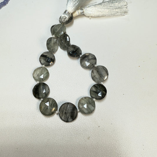 Quartz with Black Tourmaline running through it! 13 mm 8"