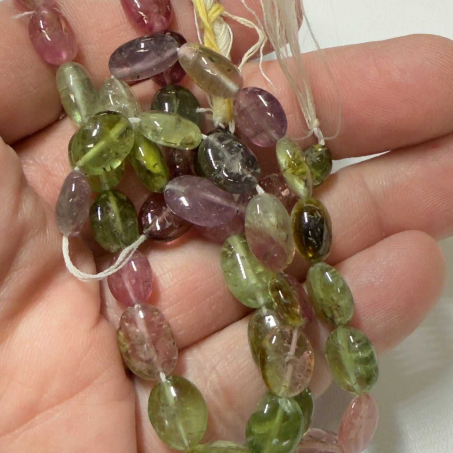 Tourmaline, Watermelon Colors! 7x10 16" strands all natural