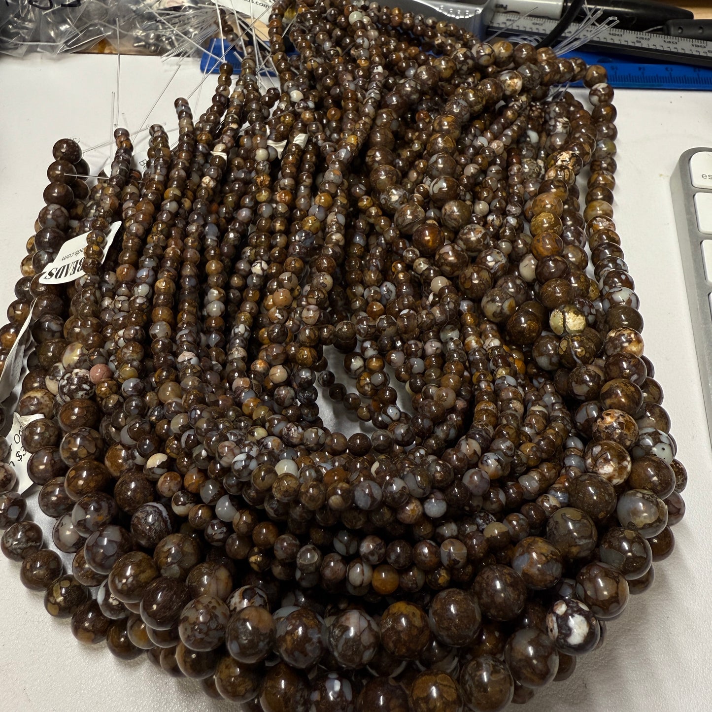 Boulder Opal from Australia 16" strands