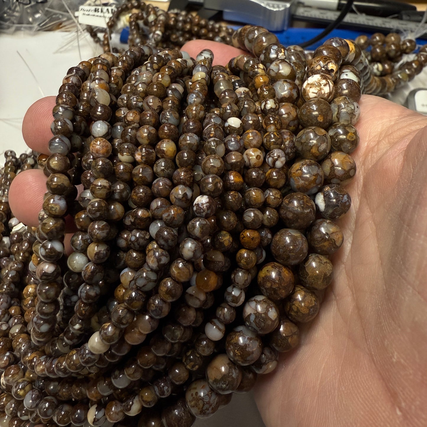 Boulder Opal from Australia 16" strands