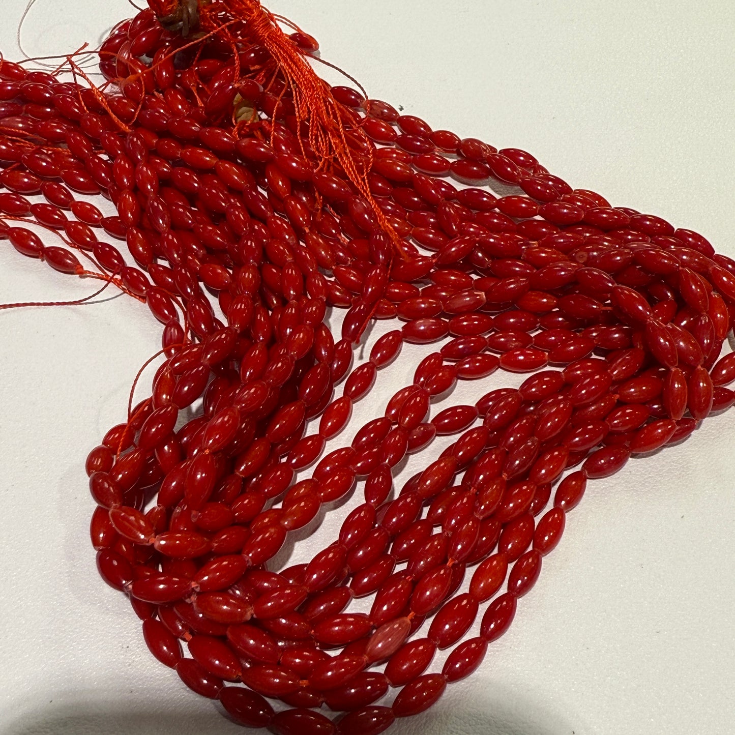 Real Coral Olive Shaped 4x8 16" color enhanced