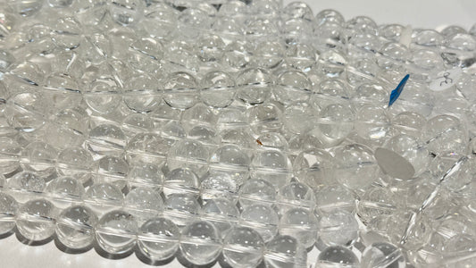 Ice Quartz Beads 16" strands. Natural
