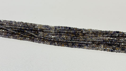 Tourmilinated Quartz 3mm 16" strand Faceted