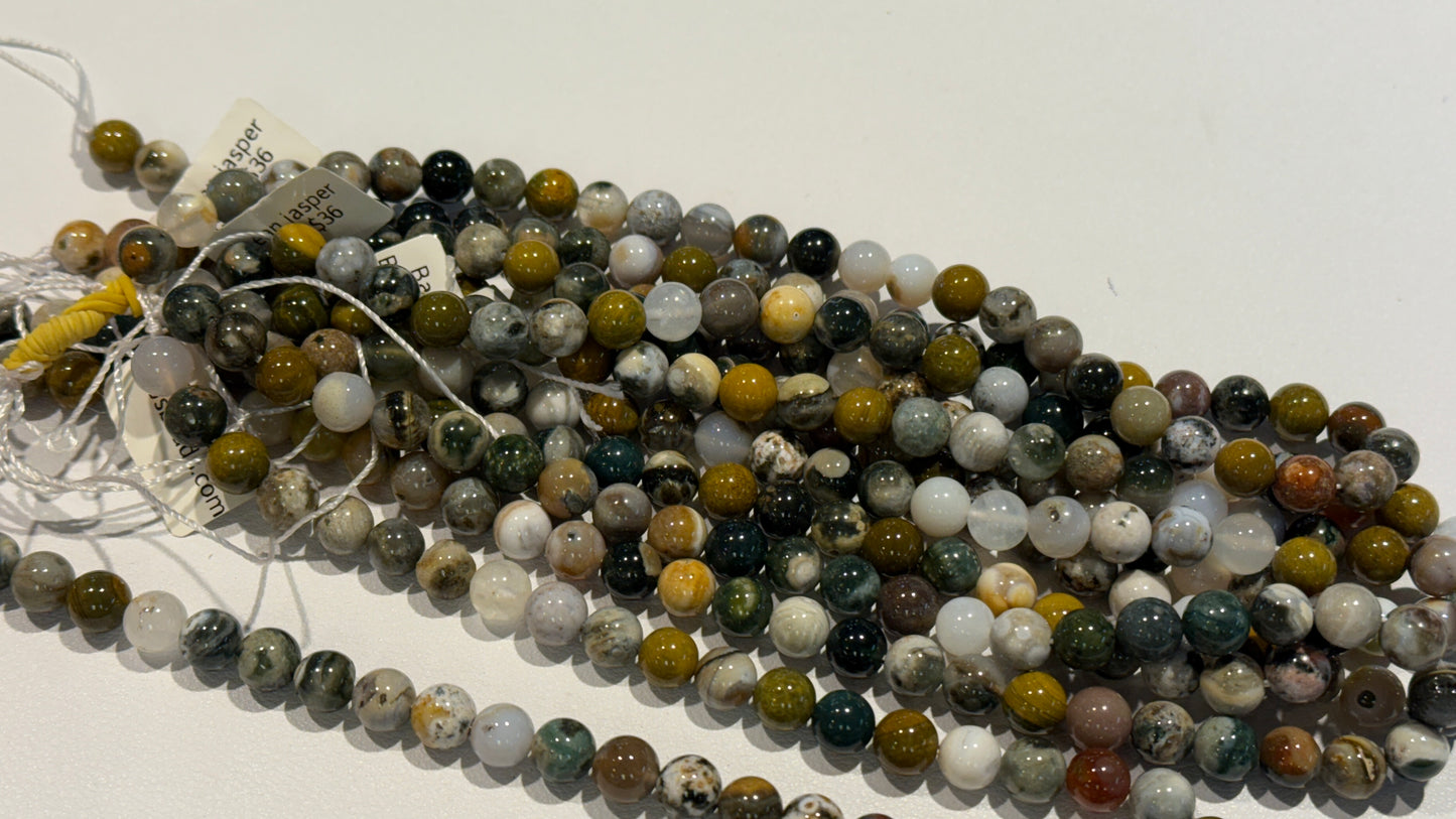 Ocean jasper 8 mm 16" strands Round Beads