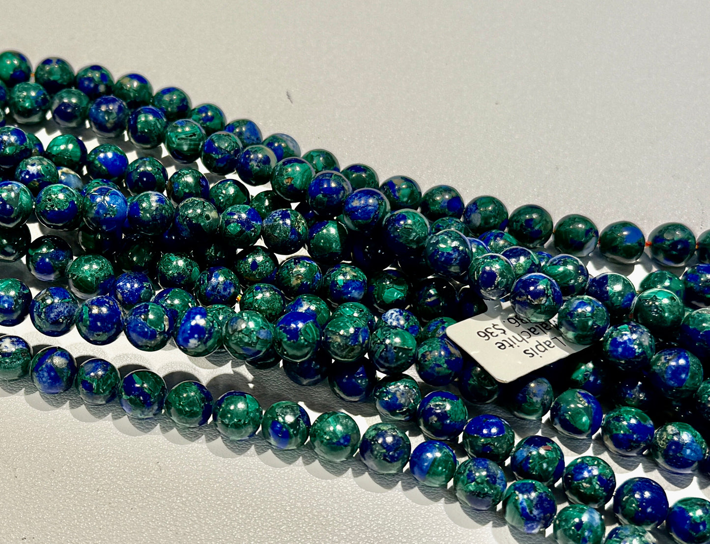 Malachite/Lapis Beads 8 mm 16" strands