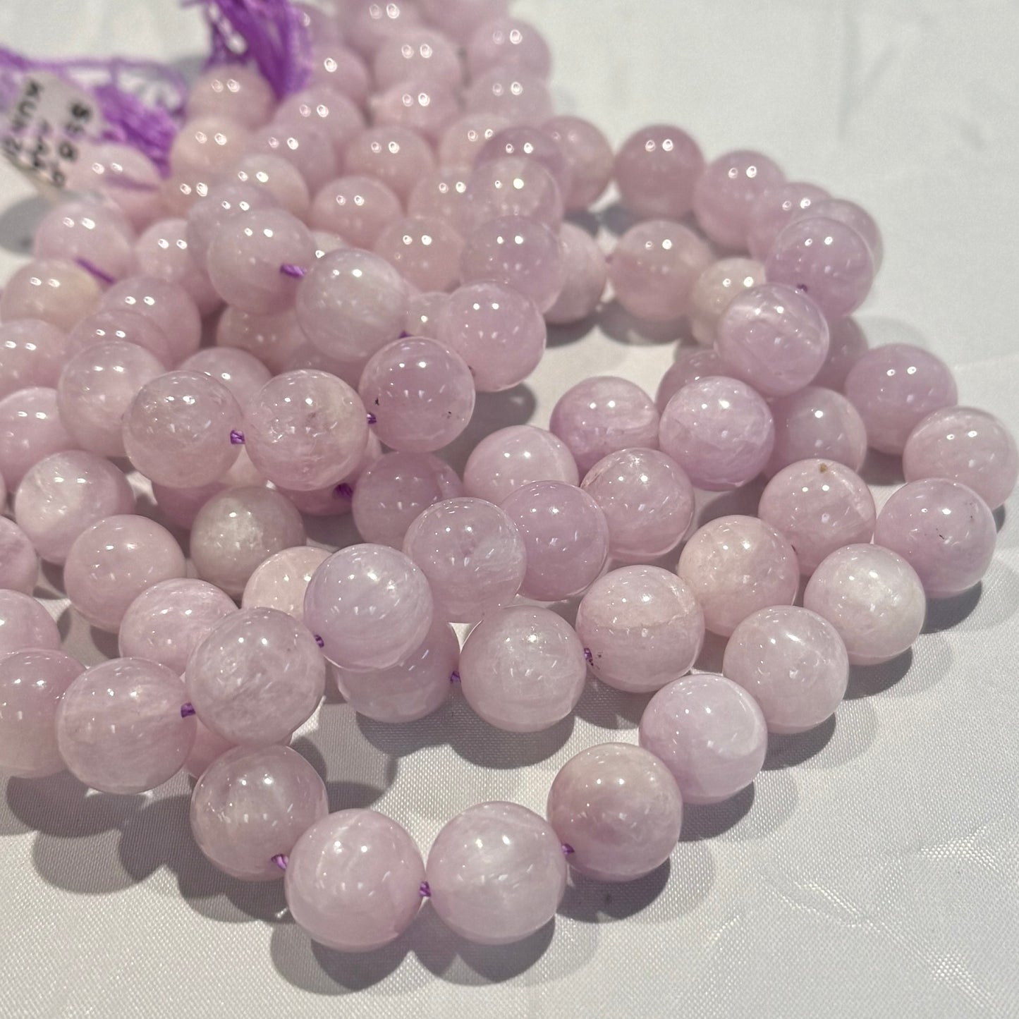 Kunzite 12 mm round beads 16" all Natural