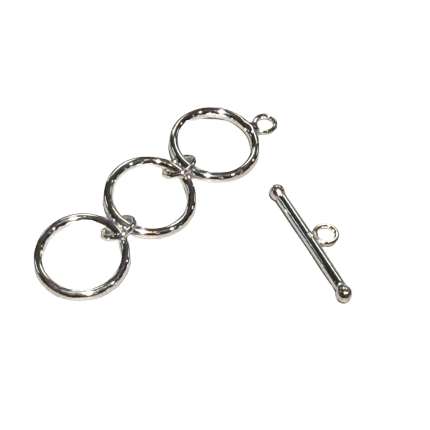 Sterling Silver 12mm Round Toggle Clasp w/ 3 Ring Extender USA Made!