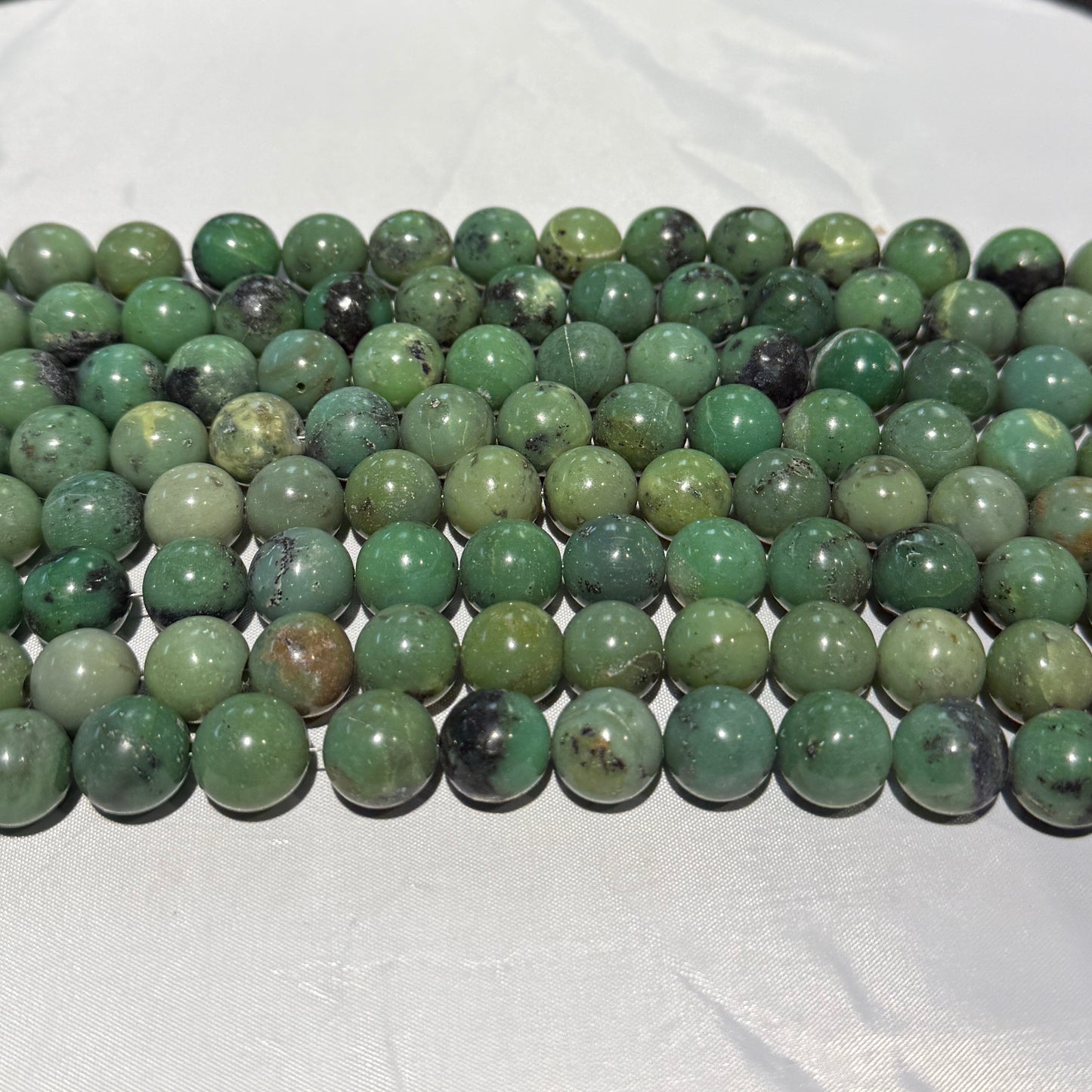 Chrysoprase from Australia 12mm 8" strands