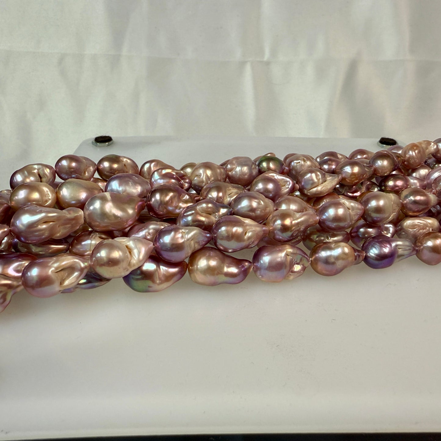 Baroque "Fireball" Pearls, natural Purple color! 11-14mm 15" Great Deal!