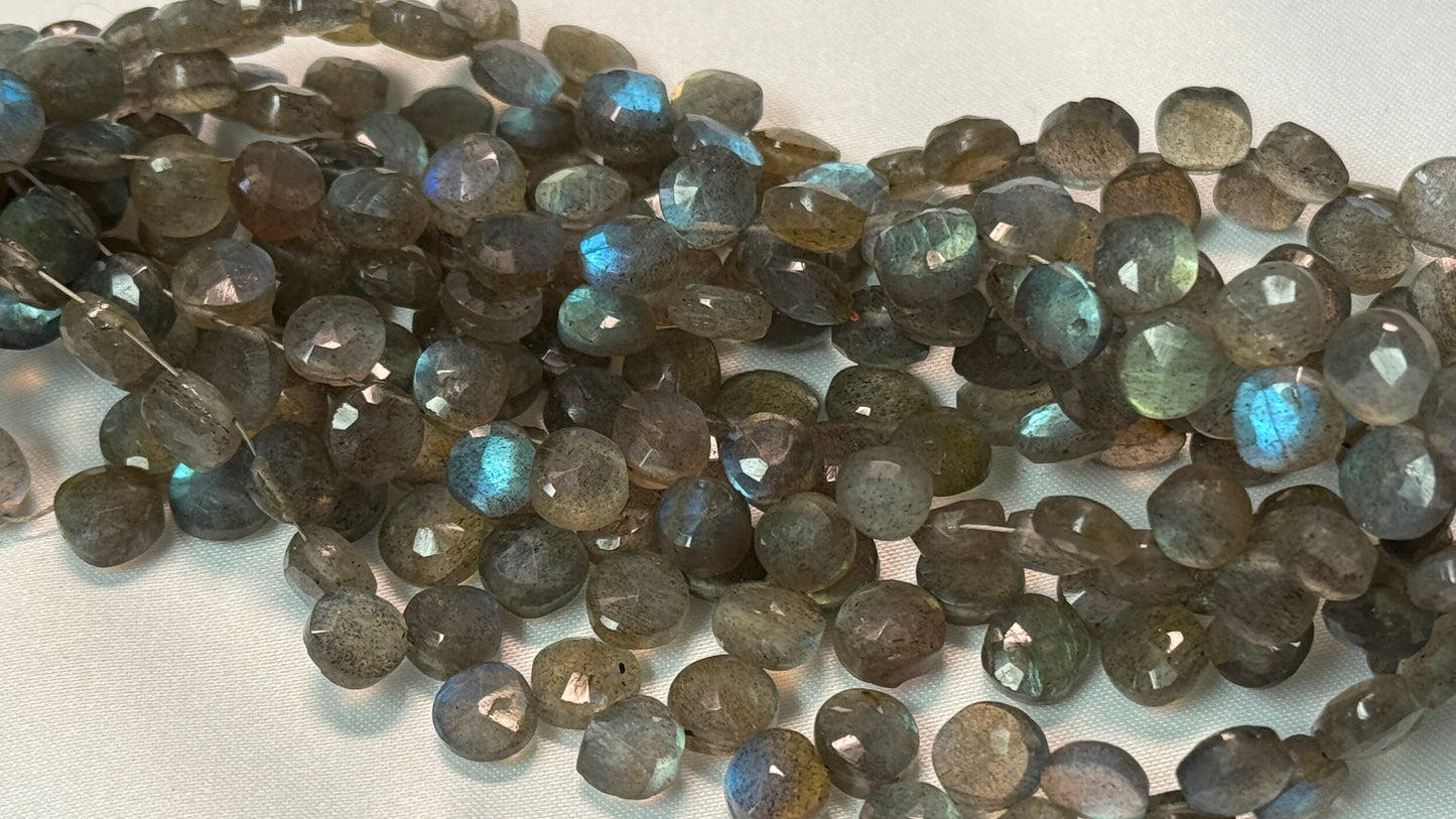 Labradorite Faceted Briolettes approx 10" Best Quality! Special Price