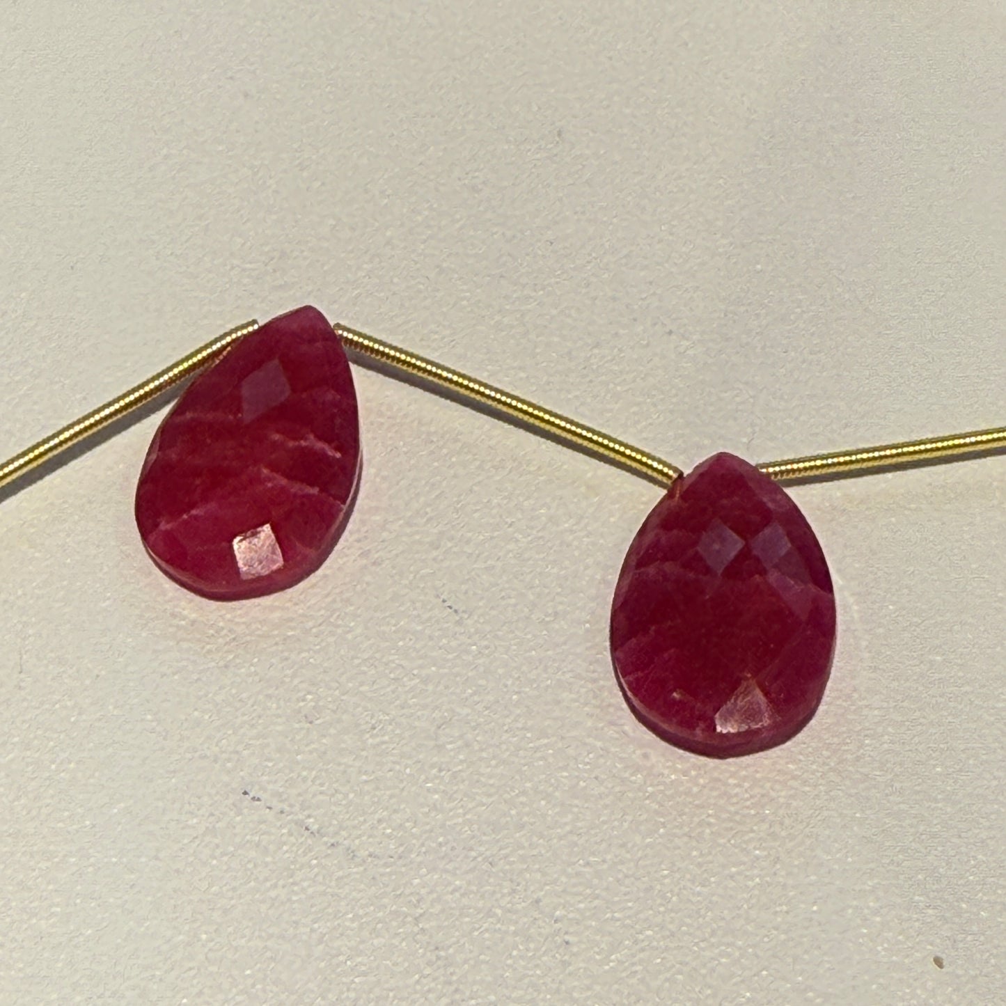 Enhanced Ruby Large Briolettes 20x14. Price is for 2 Rubies