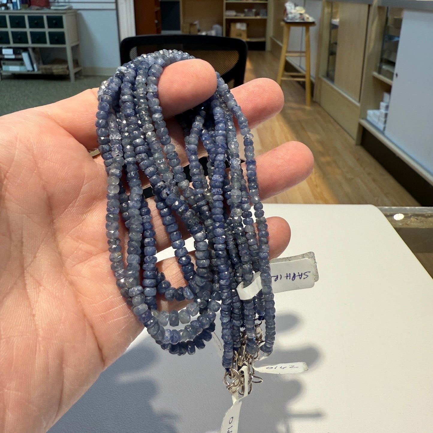 Sapphires, Genuine 3-5 mm 16" strands, not treated