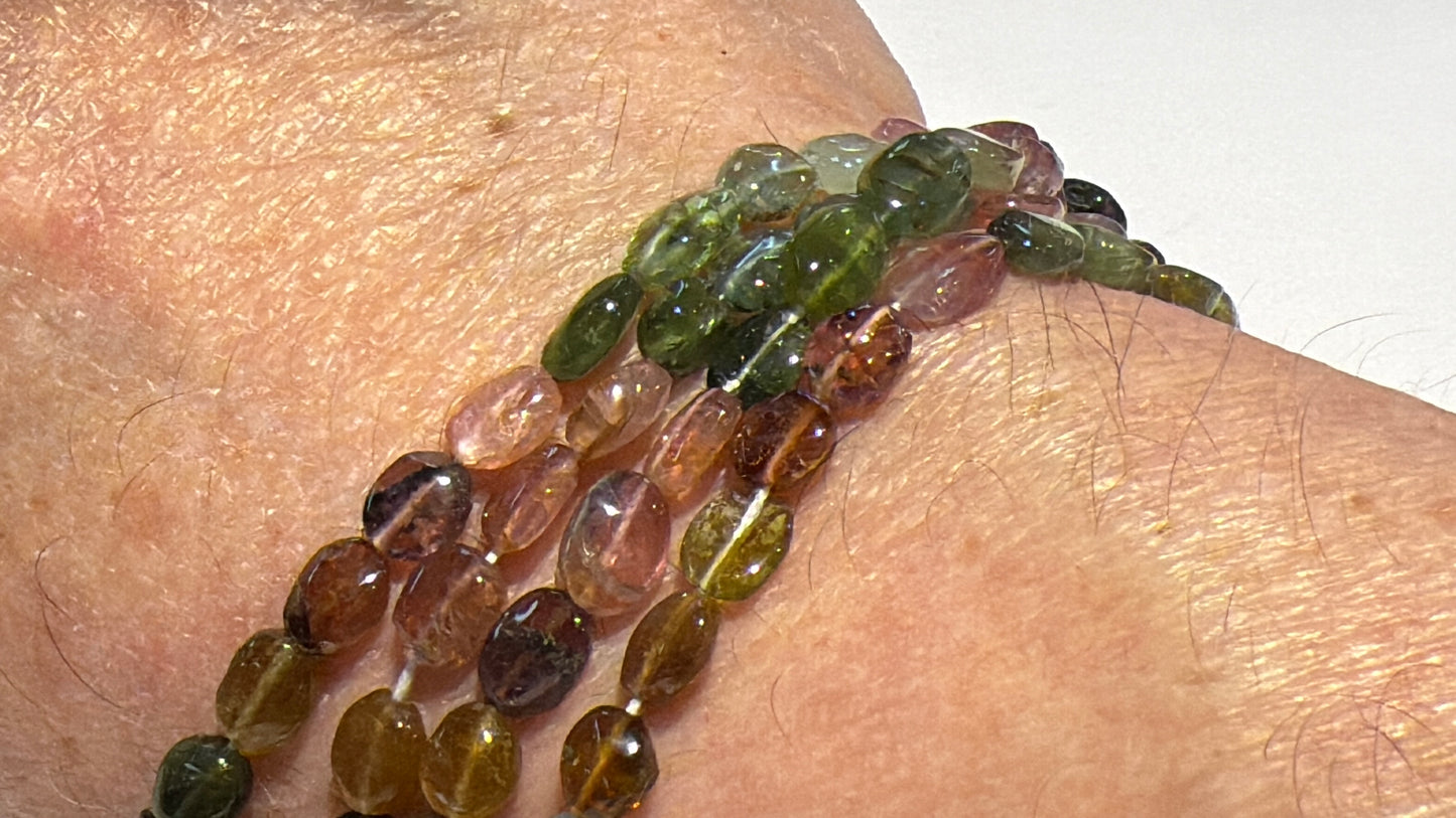Tourmaline Beads 5x6 16" strands Super Nice Quality