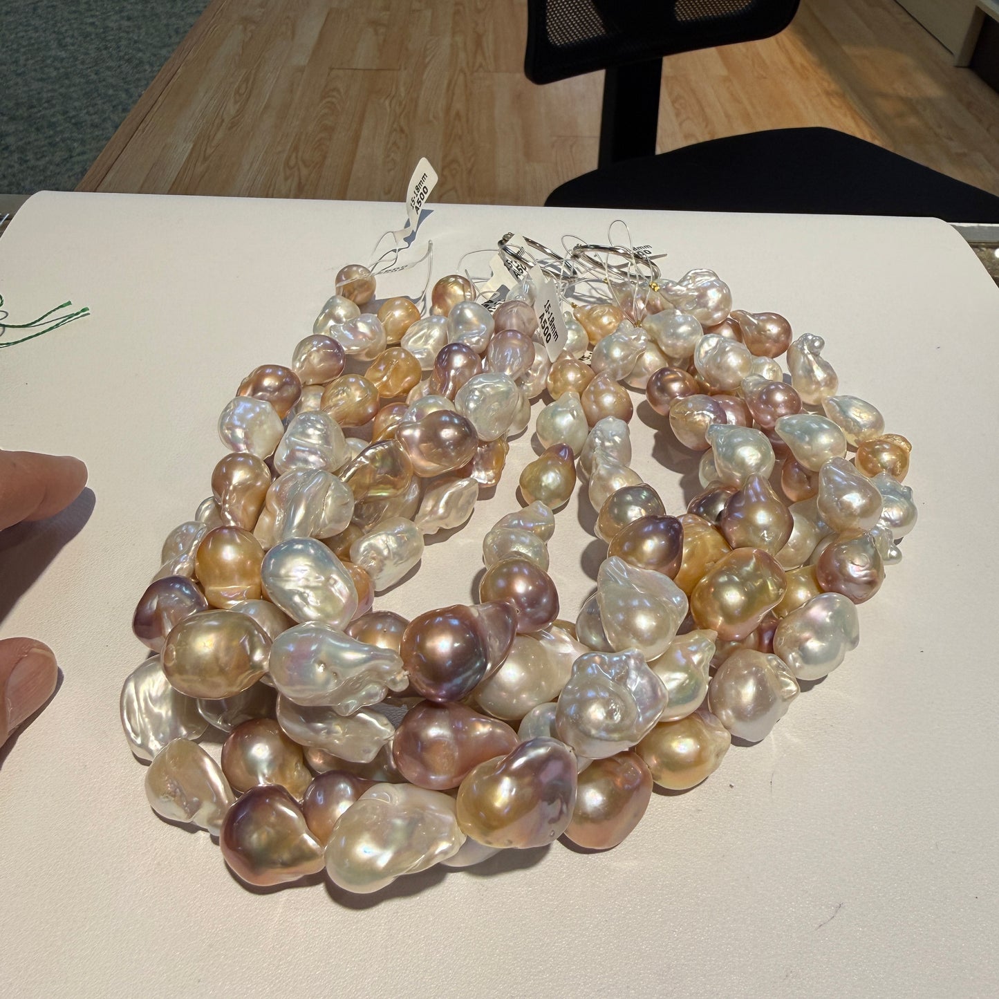 Large Baroque Pearls Multi Color 15-18mm 15" Top Quality. Natural Color!