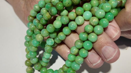 Green Opal from Madagascar 8 mm 16" strands
