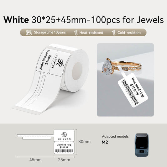 Jewelry tag labels for Niimbot M2 and M3 printer