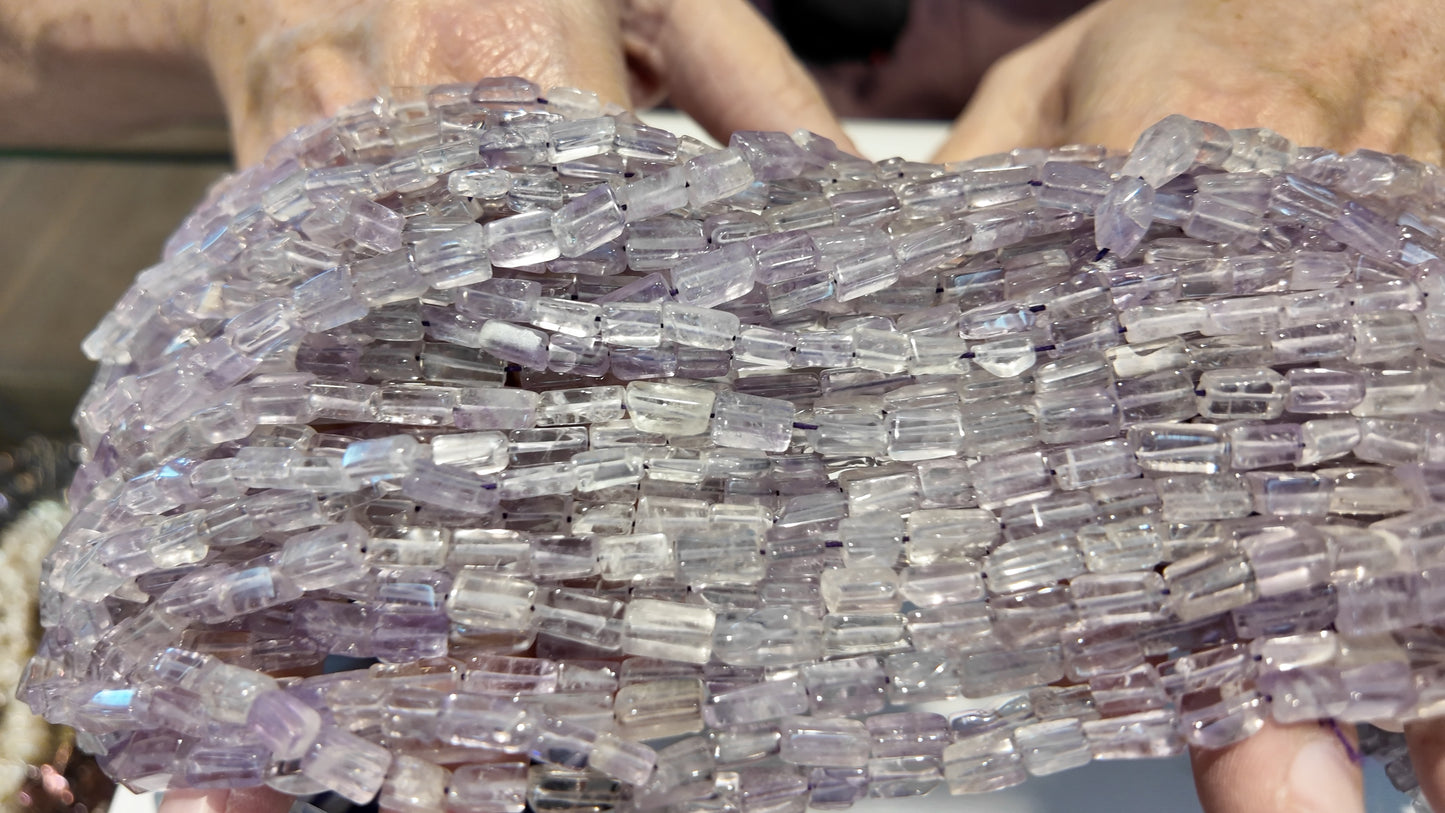Lilac Amethyst 5x8 15" rectangles.  $10 a strand!