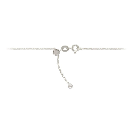 22" Adjustable 040 DC Cable Chain, Sterling Silver. Made in USA.