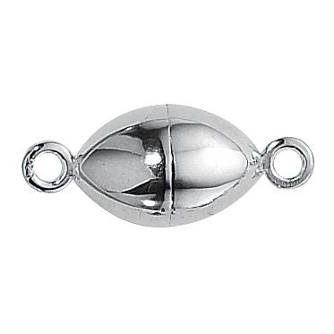 Sterling Silver Magnetic Clasp with Ring - 25x10mm