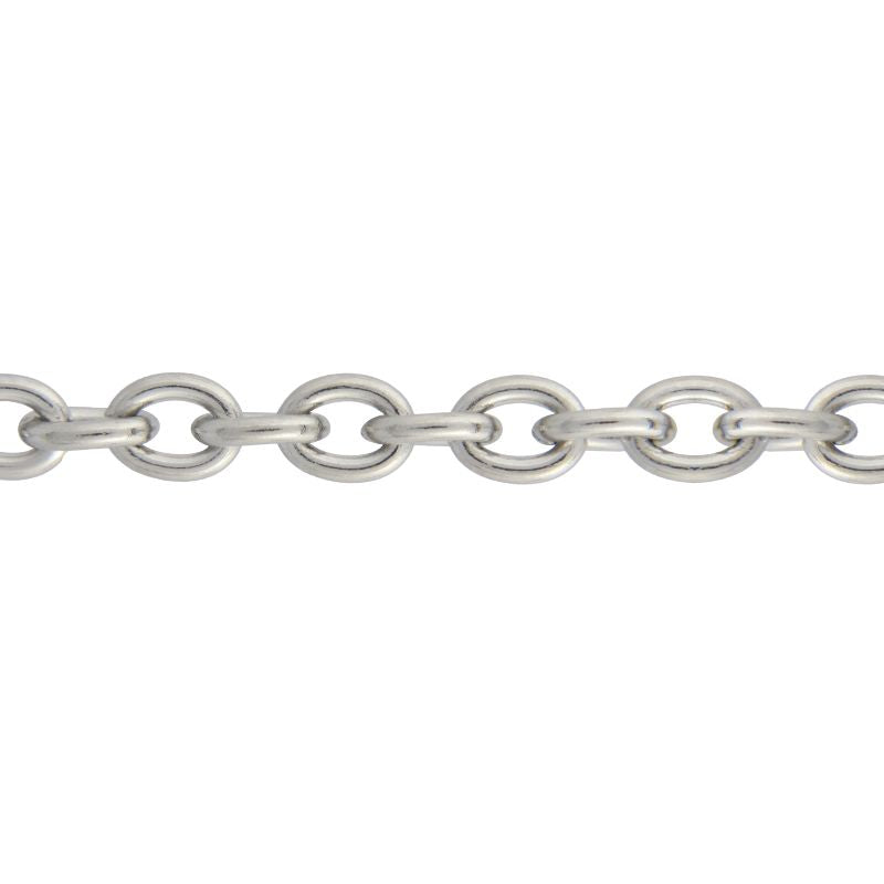 Stainless Steel Fine Round Cable Chain - 4x3mm Links