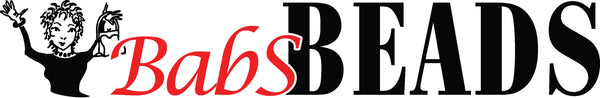 BabS Beads Logo with Woman holding a handbag on the left