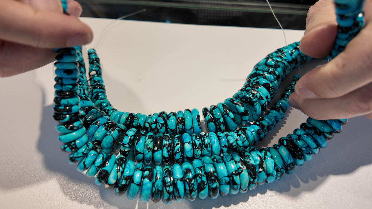 Composite Turquoise graduated approx 15" long.  Treated