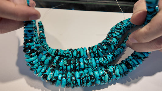 Composite Turquoise graduated approx 15" long.  Treated