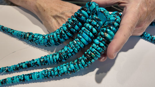 Composite Turquoise graduated approx 15" long.  Treated