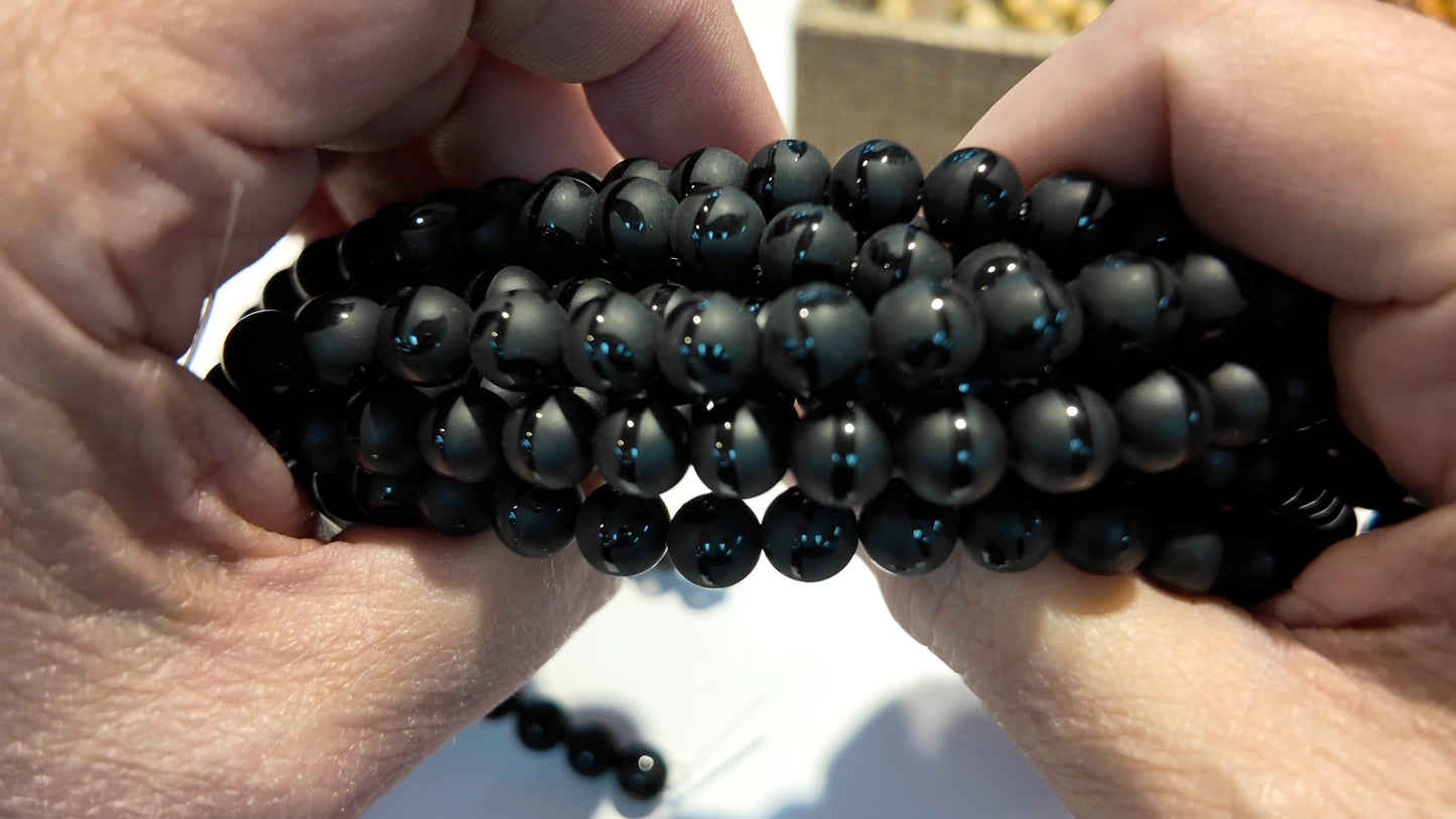 Modern DZI Beads Approx 8mm 15" strands Natural Agate