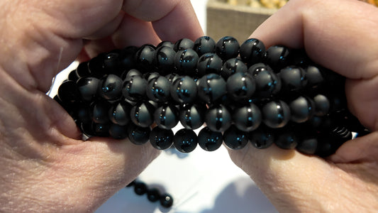 Modern DZI Beads Approx 8mm 15" strands Natural Agate