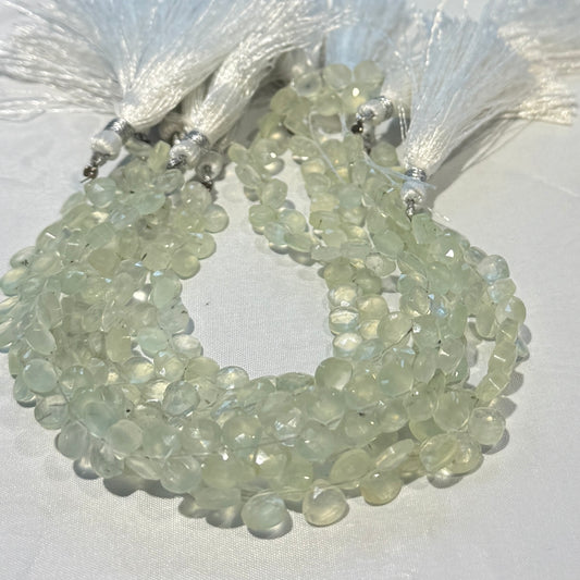 Prehnite Faceted Briolettes approx 7"