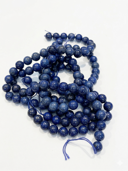 Genuine, natural color Lapis round beads!  12-13mm 15" strands.