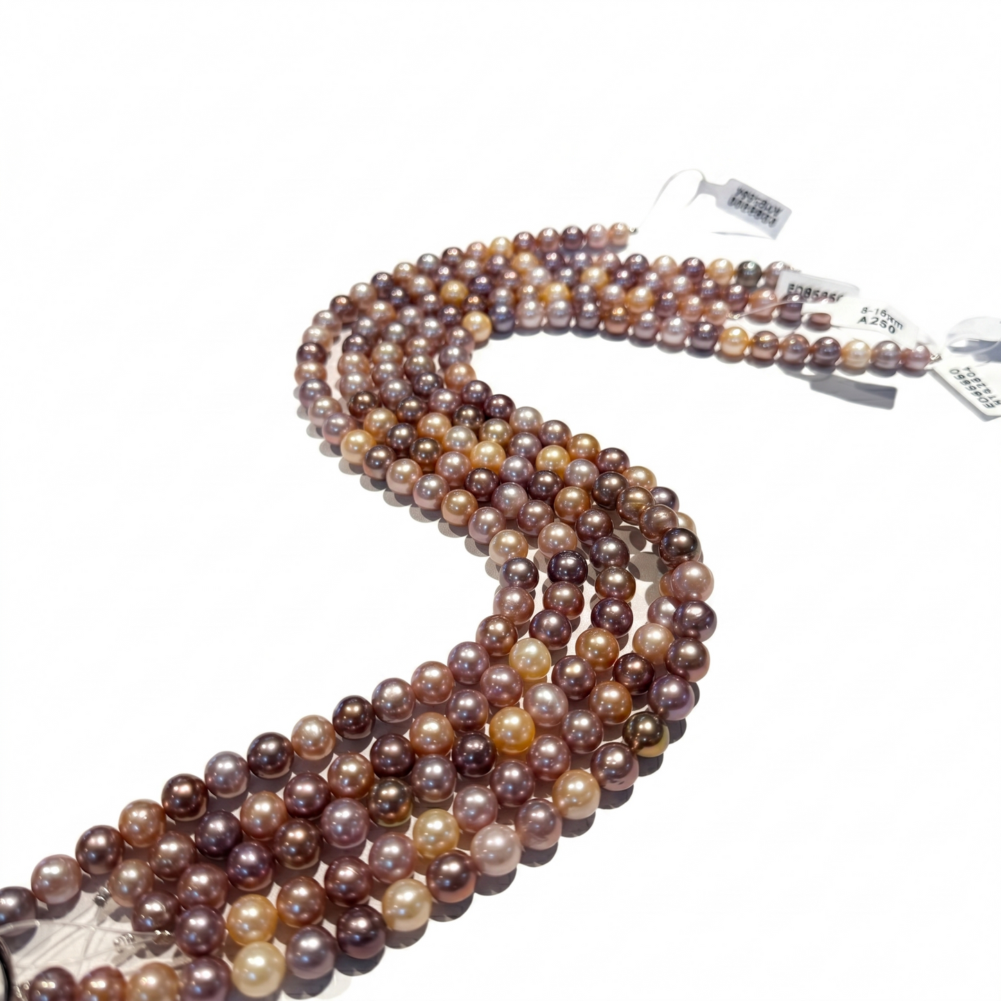 Edison Pearls, natural color "Purple, Pink, Golden" approx 15" 8-10mm.  Great Luster