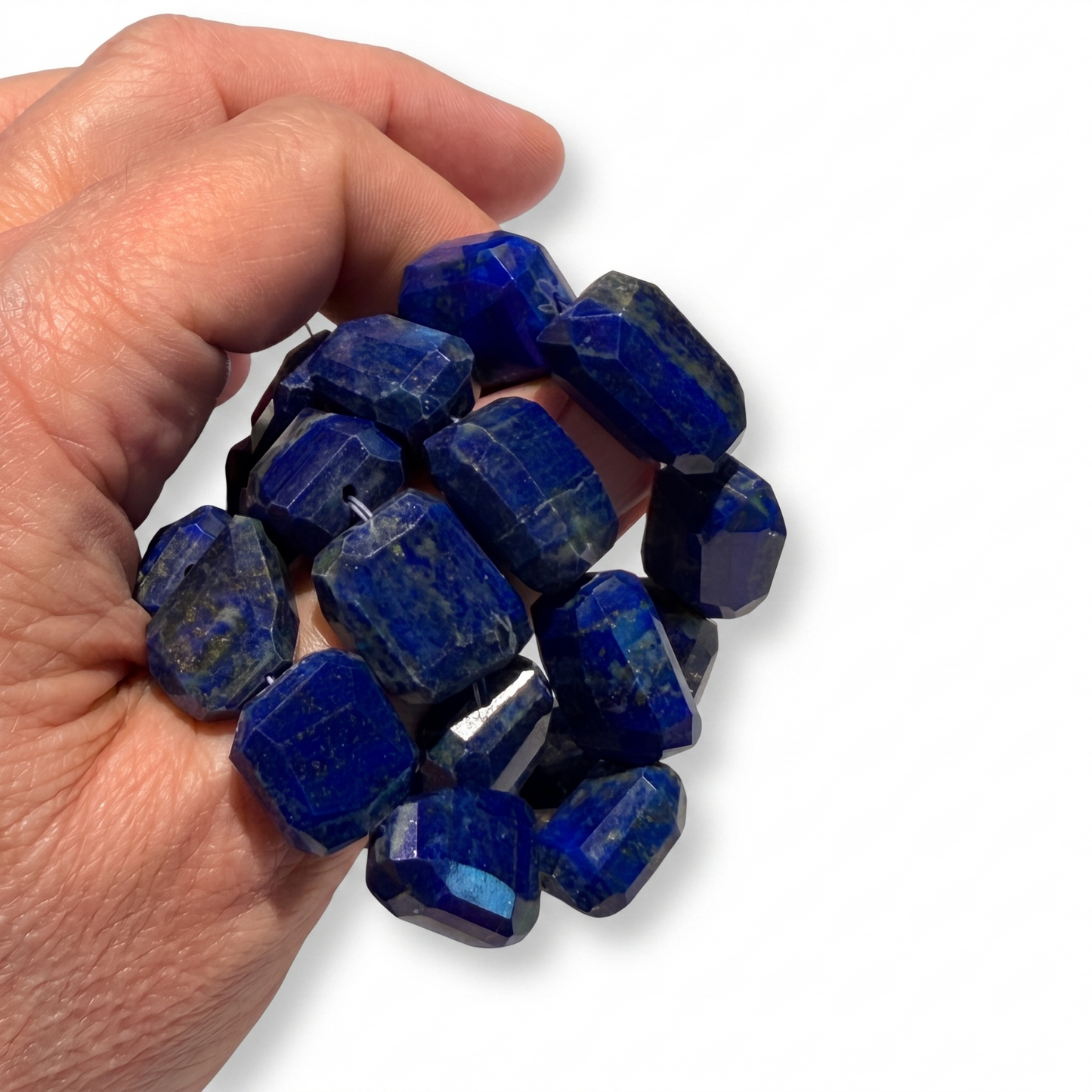 Natural Lapis Chunks!  Approx 16mm, 10" strands