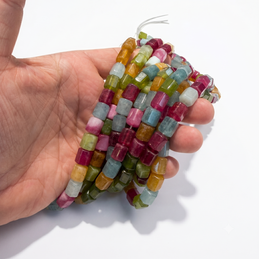 Tourmaline, color enhanced, Approx. 8x10mm 15" Strands