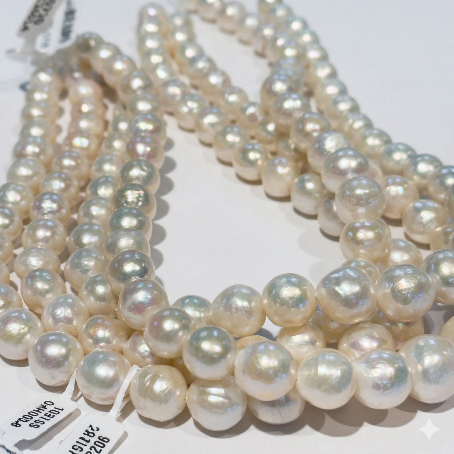 "Wrinkle" "Ripple" Pearls 10-12mm great luster, approx 15"